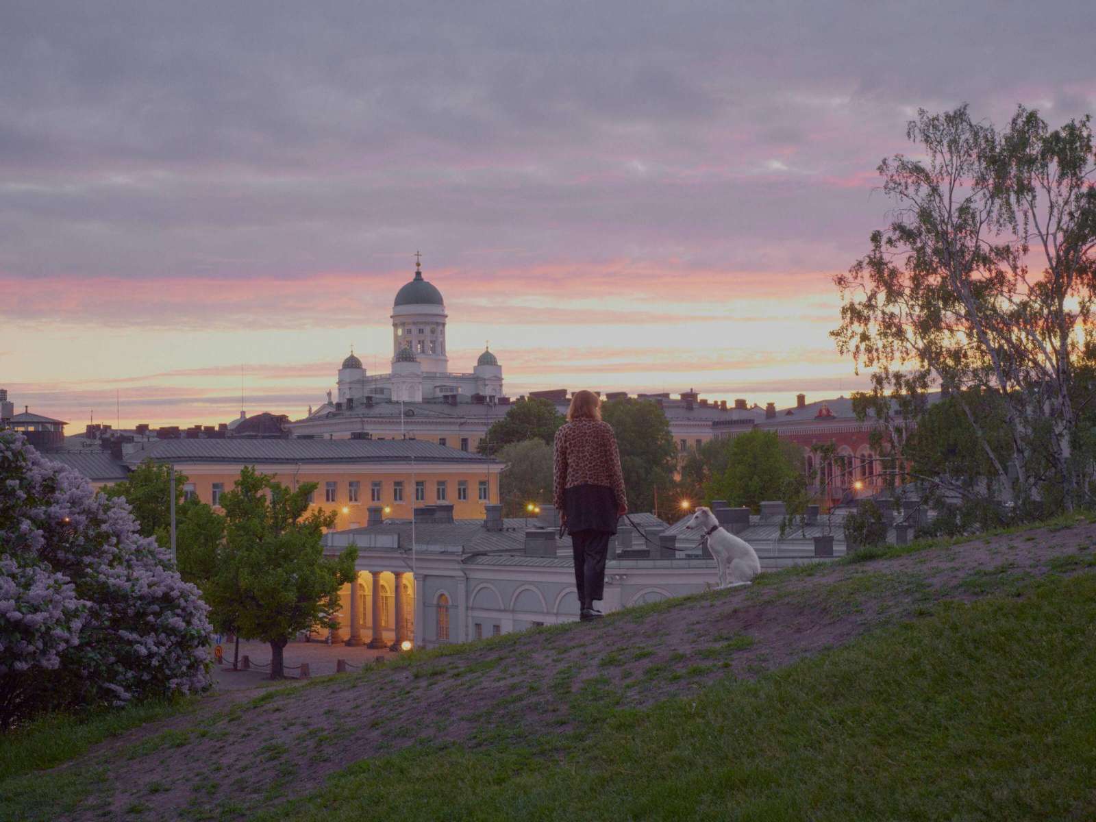 The Amos Rex museum plaza in central Helsinki