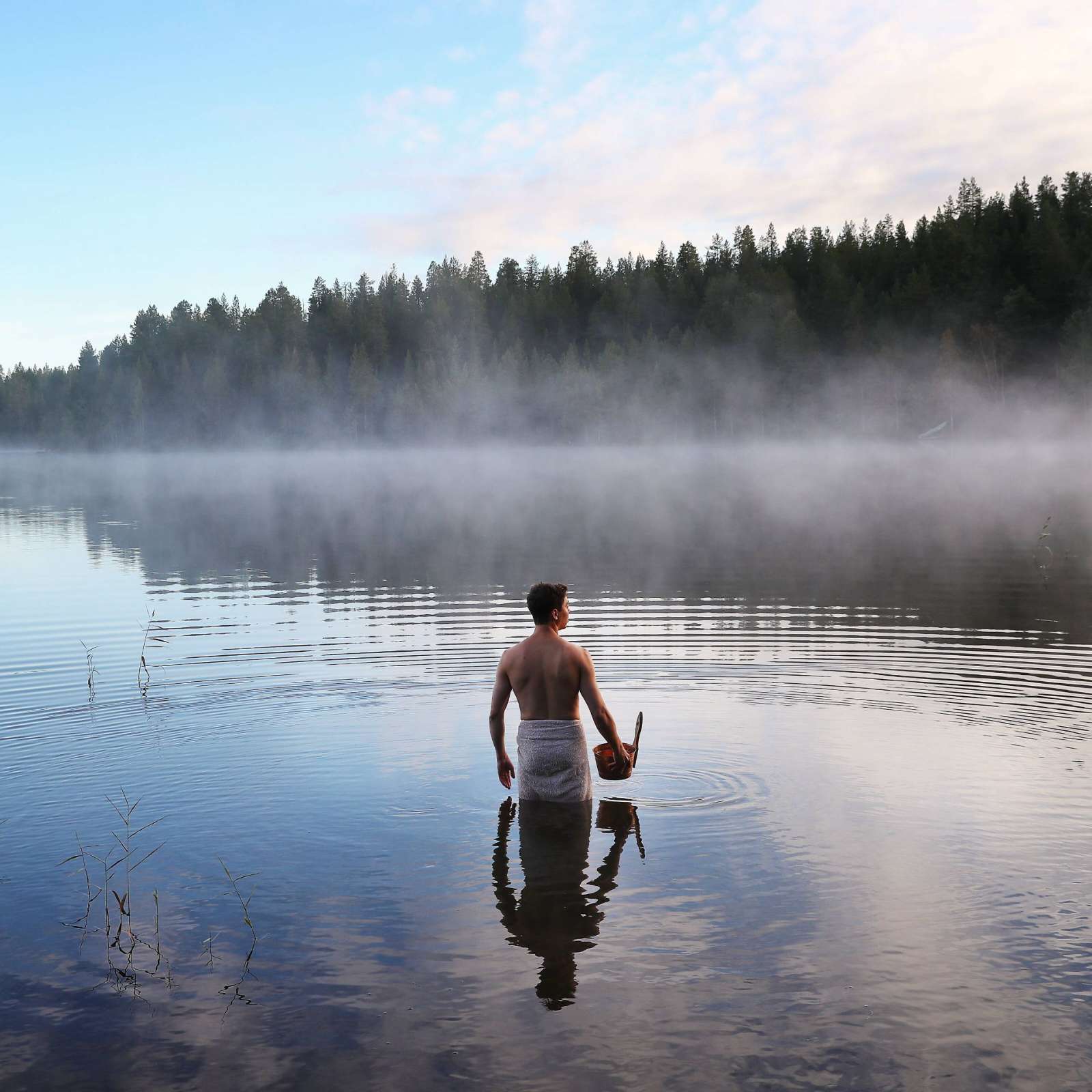 Swimming in the Baltic near Helsinki