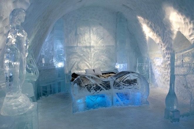 The SnowCastle at Kemi on the Gulf of Bothnia, Finland