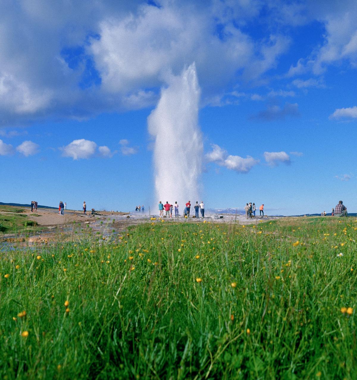 Strokkur geyser erupting, Iceland