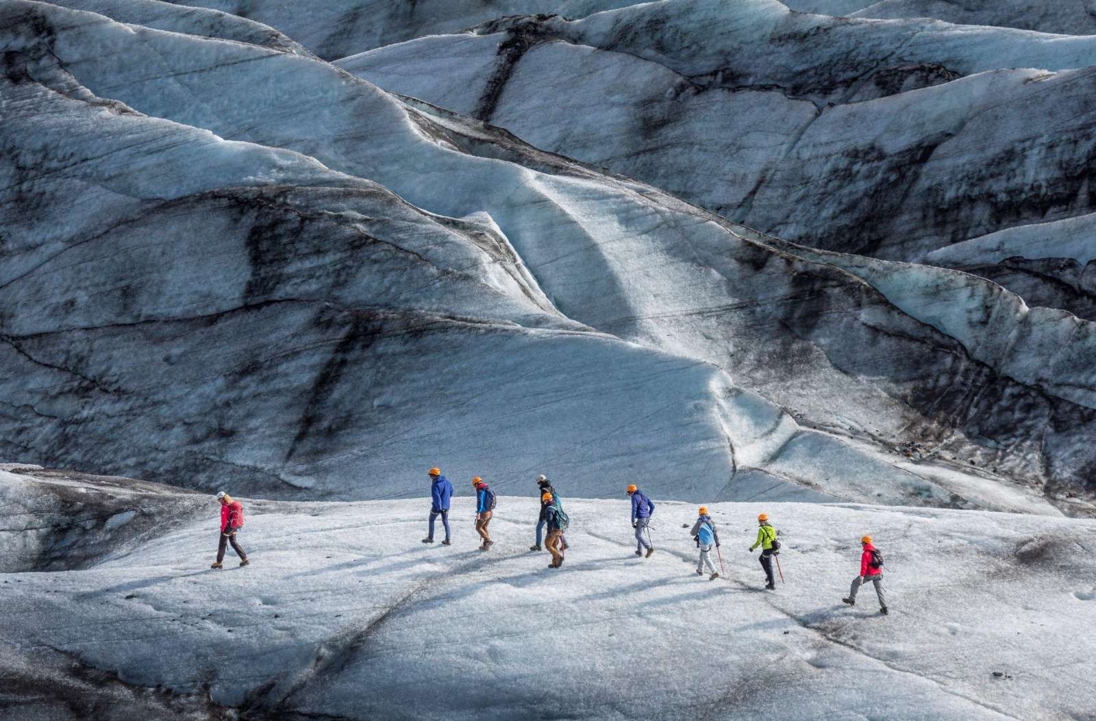 Blue ice of Svínafellsjökull glacier, Iceland