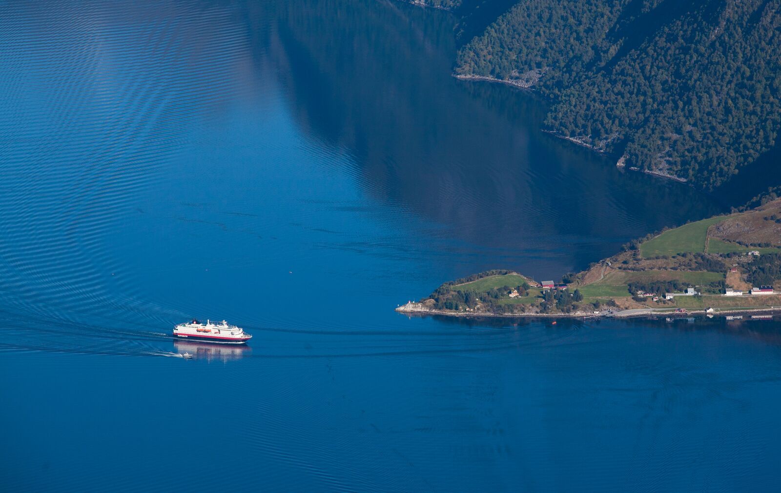 A ship on the Hjørundfjord, western Norway