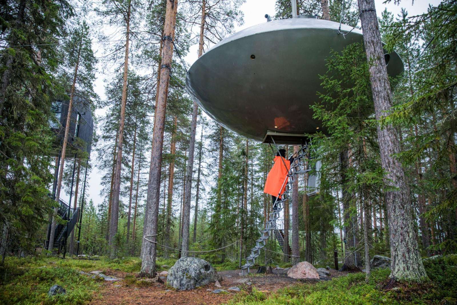 A design treehouse room at the Treehotel, Sweden
